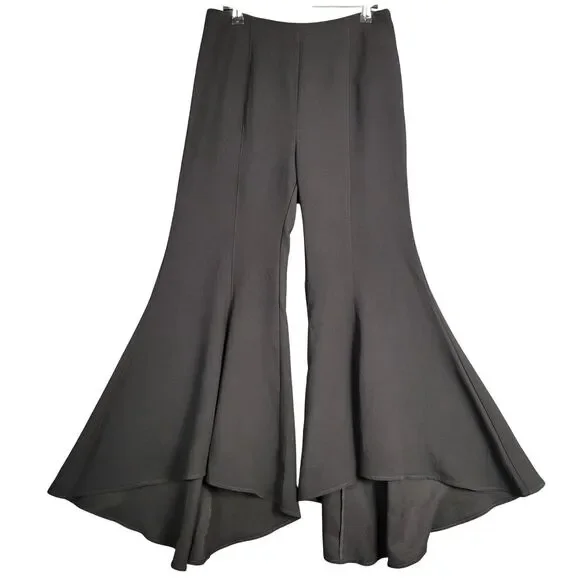 BY ANTHROPOLOGIE OB1096198 Black Zinnia High Rise Tulip Hem Pants Boho SIZE 2 - Picture 2 of 14